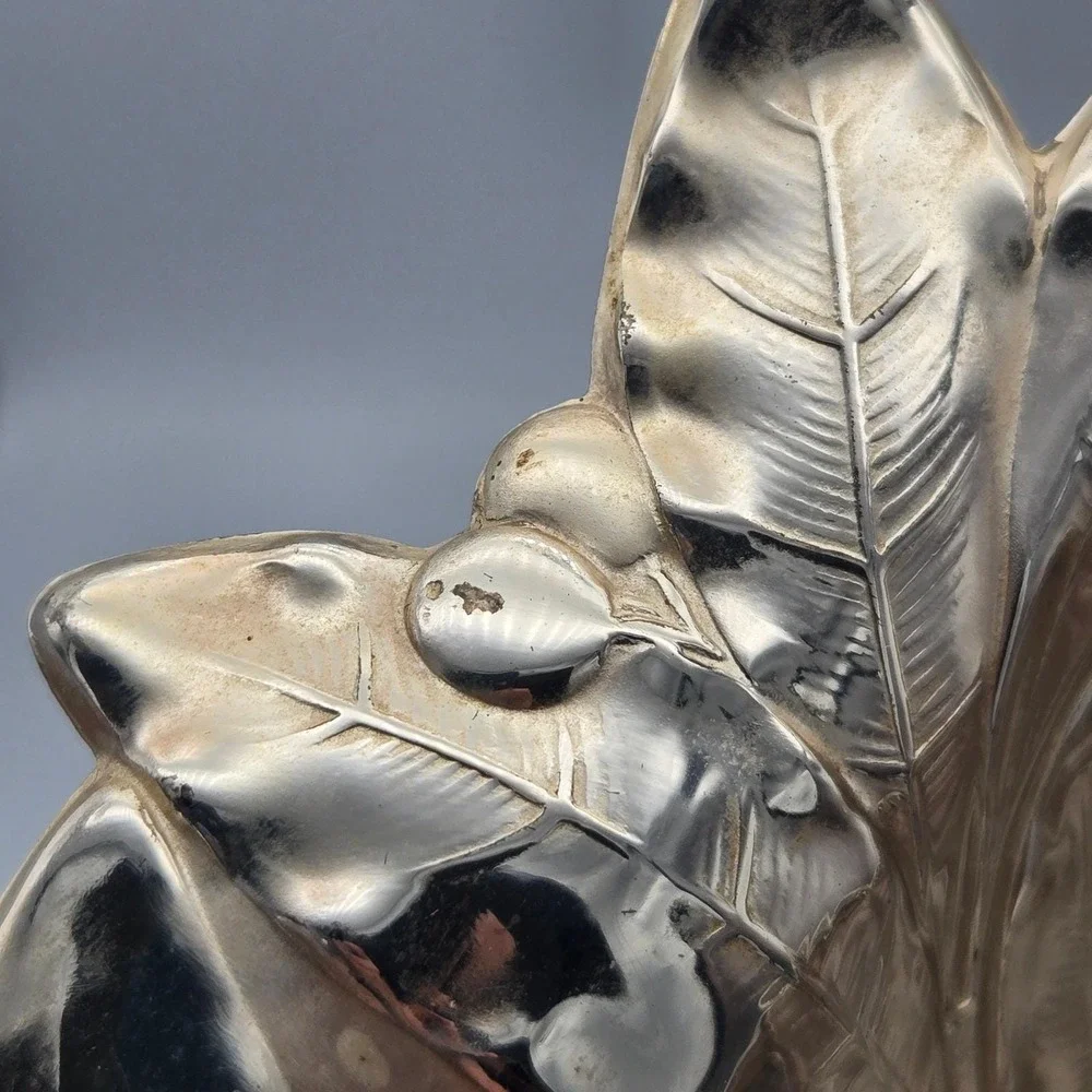 Vintage 1960s WMF Ikora Silver Plated Laurel Leaf Footed Bowl 10.5" MCM Germany - Picture 13 of 15